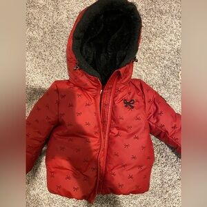 Raygu baby coat with embroidered bows